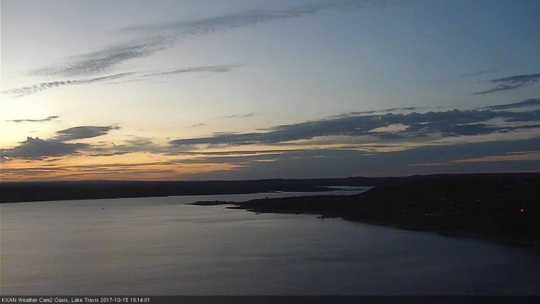 Lake Travis webcam, October 15, 2017 6:30 PM CT