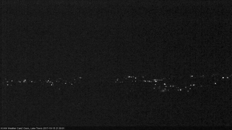 Lake Travis webcam, October 15, 2017 9:00 PM CT