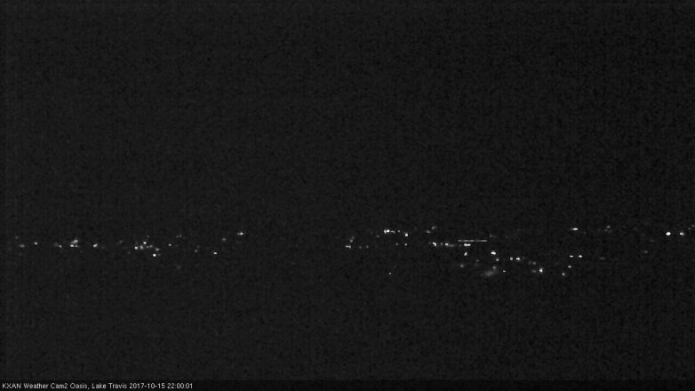 Lake Travis webcam, October 15, 2017 9:30 PM CT