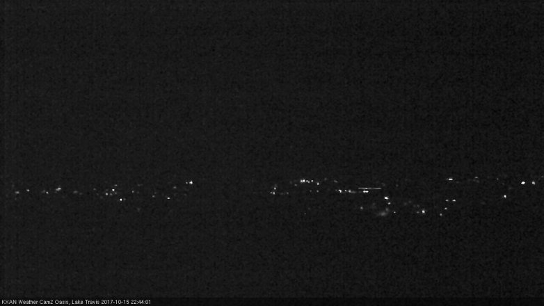Lake Travis webcam, October 15, 2017 9:50 PM CT
