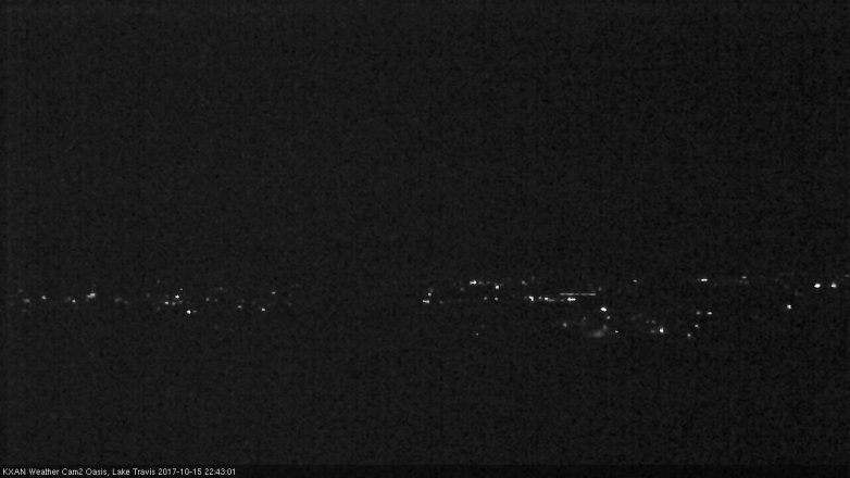 Lake Travis webcam, October 15, 2017 10:00 PM CT