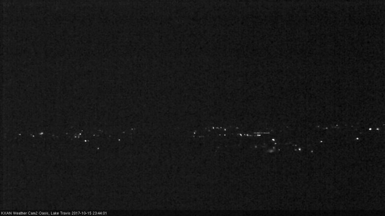 Lake Travis webcam, October 15, 2017 11:00 PM CT