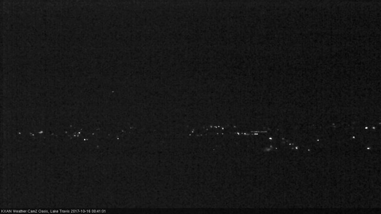 Lake Travis webcam, October 15, 2017 11:50 PM CT