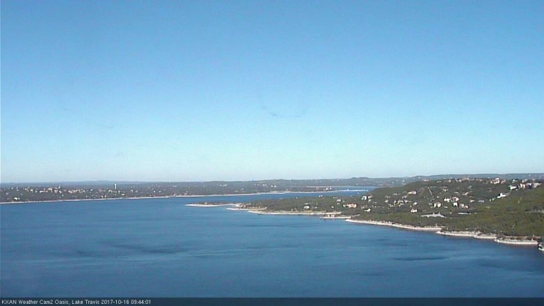 Lake Travis webcam, October 16, 2017 9:00 AM CT