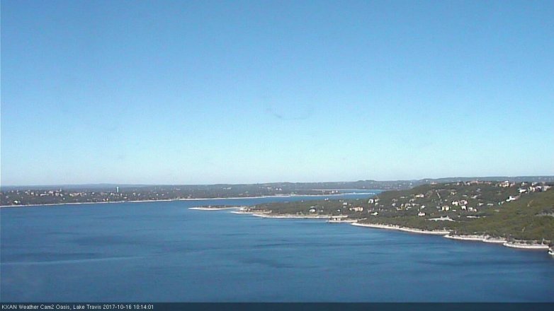 Lake Travis webcam, October 16, 2017 9:35 AM CT