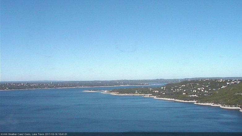 Lake Travis webcam, October 16, 2017 9:45 AM CT