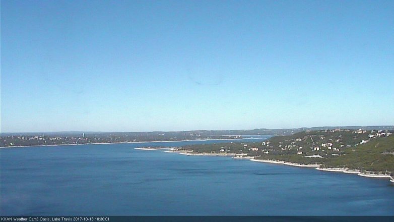 Lake Travis webcam, October 16, 2017 9:50 AM CT