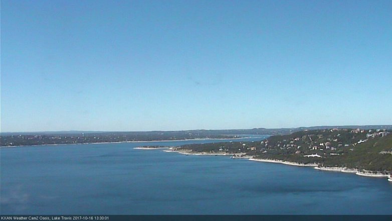 Lake Travis webcam, October 16, 2017 12:55 PM CT