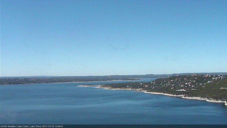 Lake Travis webcam, October 16, 2017 1:10 PM CT