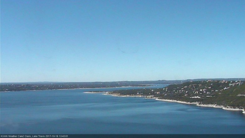 Lake Travis webcam, October 16, 2017 1:15 PM CT