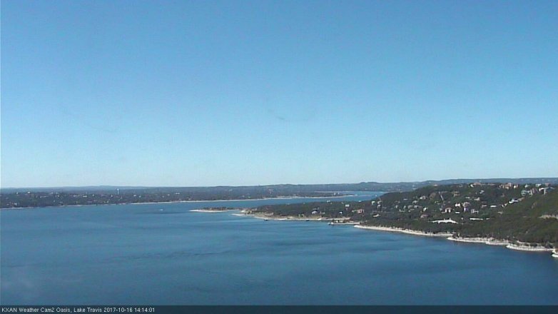 Lake Travis webcam, October 16, 2017 1:20 PM CT