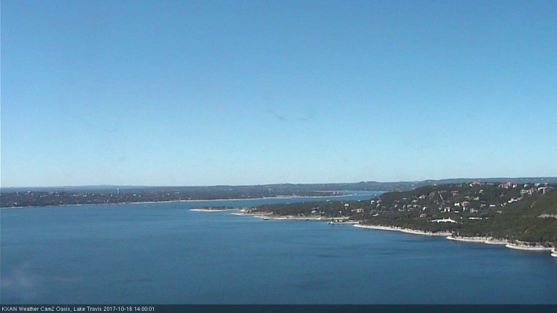 Lake Travis webcam, October 16, 2017 1:25 PM CT