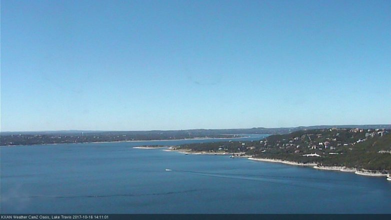Lake Travis webcam, October 16, 2017 1:30 PM CT