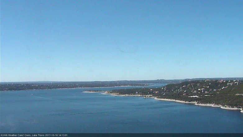 Lake Travis webcam, October 16, 2017 1:35 PM CT