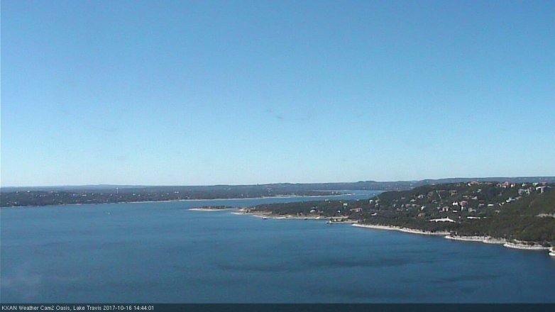 Lake Travis webcam, October 16, 2017 1:55 PM CT