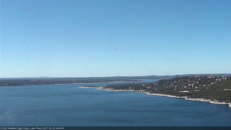 Lake Travis webcam, October 16, 2017 2:00 PM CT