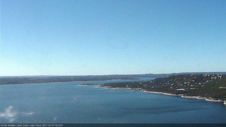 Lake Travis webcam, October 16, 2017 3:15 PM CT