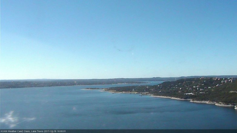 Lake Travis webcam, October 16, 2017 3:30 PM CT