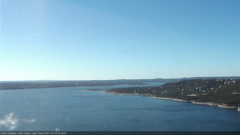 Lake Travis webcam, October 16, 2017 3:35 PM CT