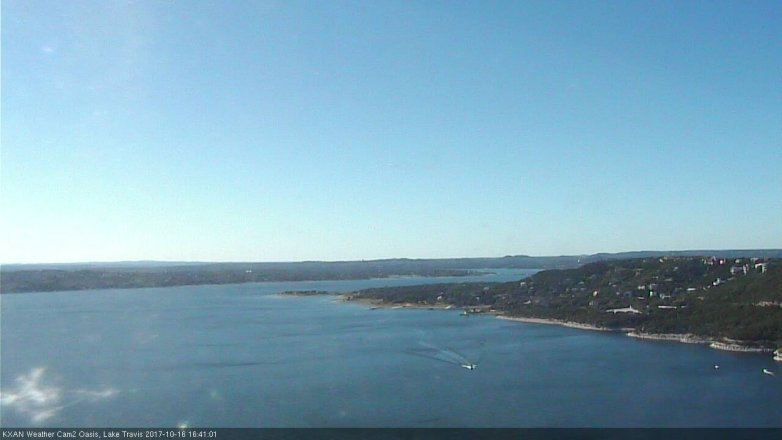 Lake Travis webcam, October 16, 2017 4:00 PM CT