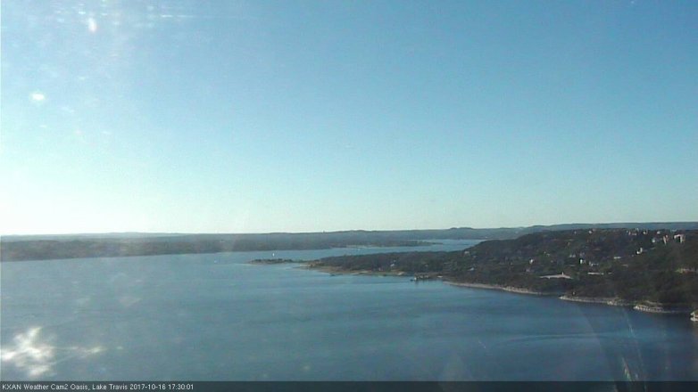 Lake Travis webcam, October 16, 2017 5:00 PM CT