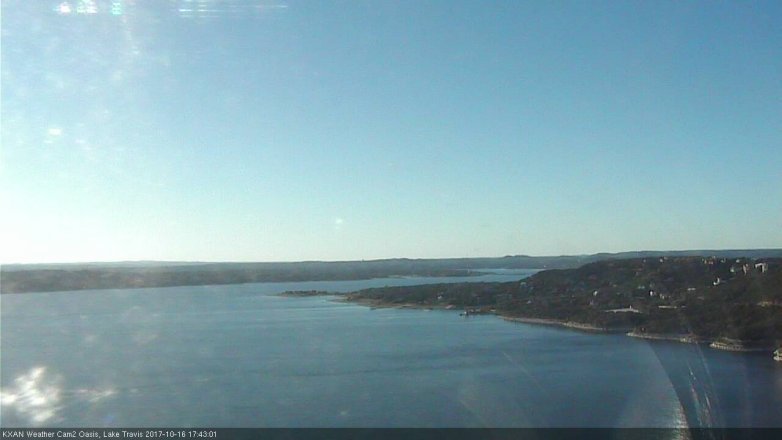 Lake Travis webcam, October 16, 2017 5:05 PM CT
