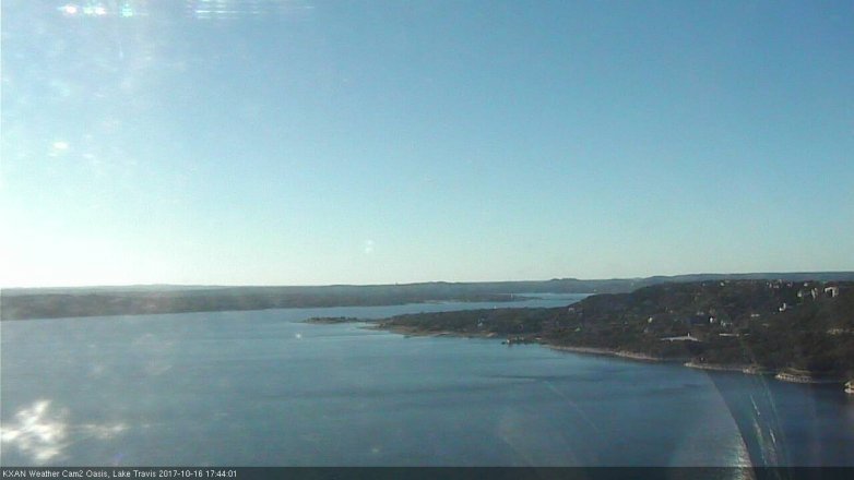 Lake Travis webcam, October 16, 2017 5:10 PM CT