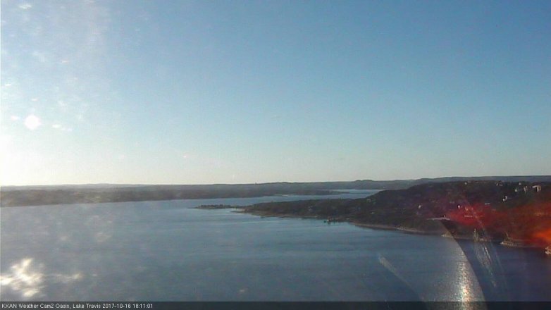 Lake Travis webcam, October 16, 2017 5:15 PM CT