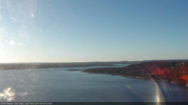 Lake Travis webcam, October 16, 2017 5:40 PM CT