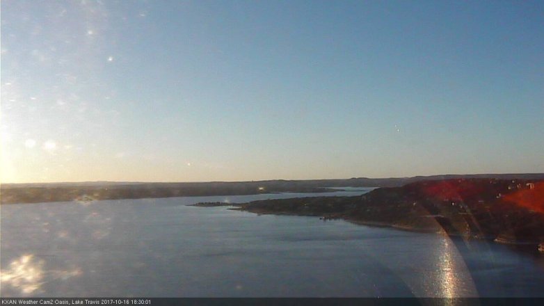 Lake Travis webcam, October 16, 2017 5:45 PM CT