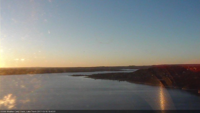 Lake Travis webcam, October 16, 2017 5:50 PM CT