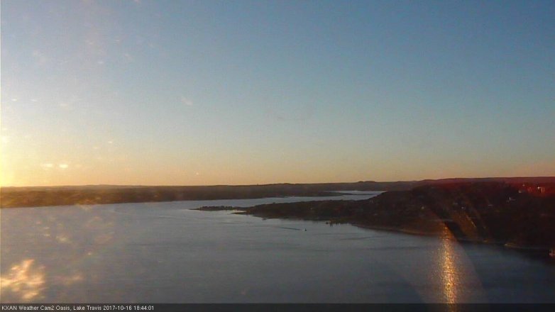 Lake Travis webcam, October 16, 2017 6:05 PM CT