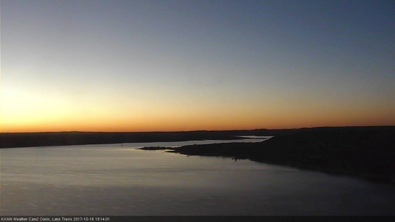 Lake Travis webcam, October 16, 2017 6:20 PM CT