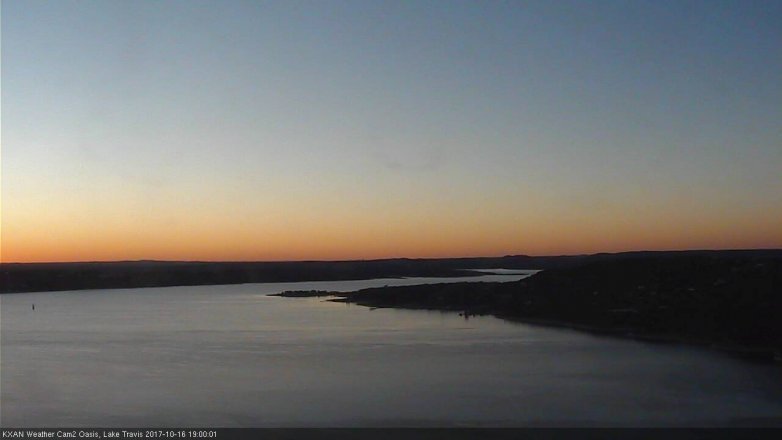 Lake Travis webcam, October 16, 2017 6:25 PM CT