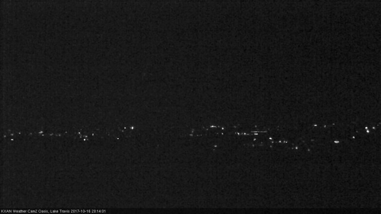 Lake Travis webcam, October 16, 2017 7:20 PM CT