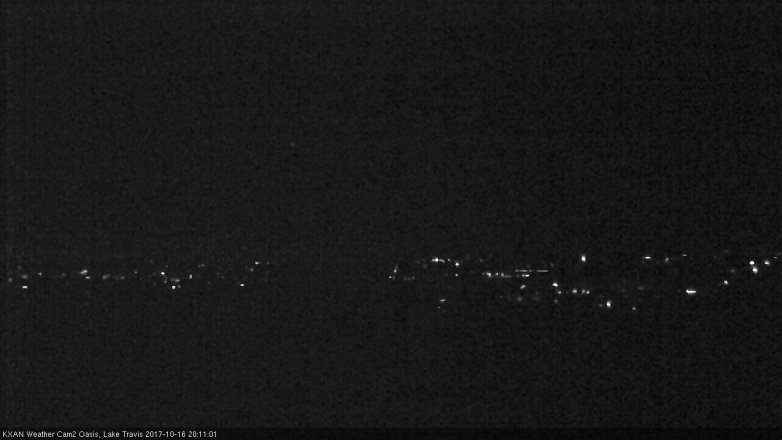 Lake Travis webcam, October 16, 2017 7:30 PM CT