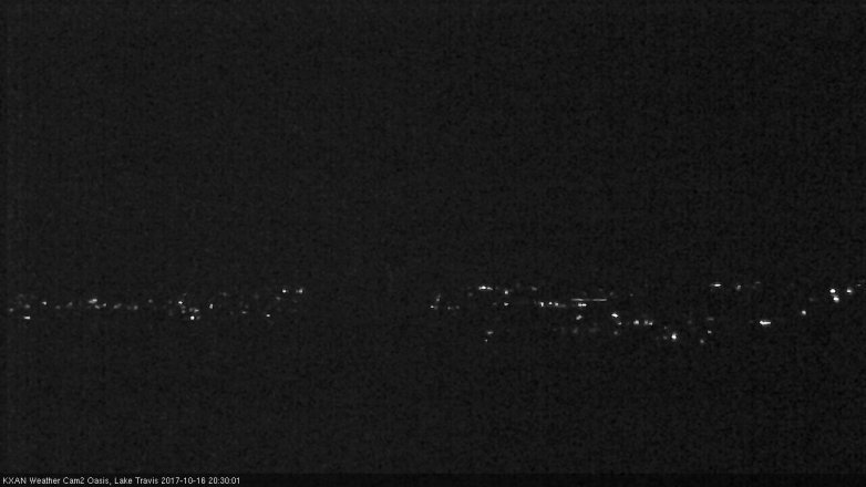 Lake Travis webcam, October 16, 2017 8:00 PM CT