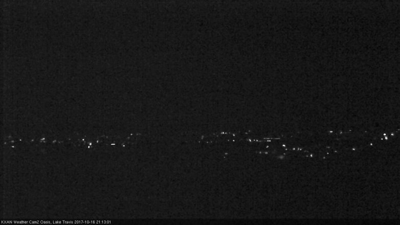 Lake Travis webcam, October 16, 2017 8:30 PM CT