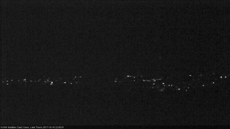 Lake Travis webcam, October 16, 2017 9:30 PM CT