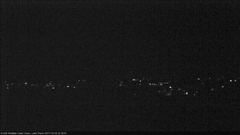 Lake Travis webcam, October 16, 2017 9:40 PM CT
