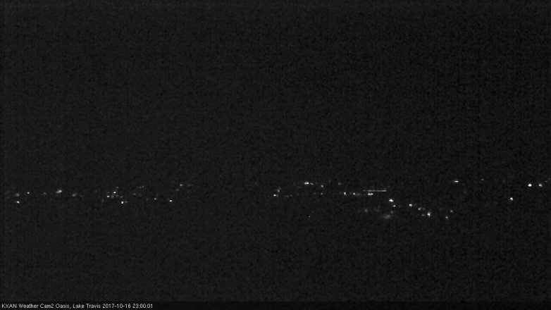 Lake Travis webcam, October 16, 2017 10:30 PM CT