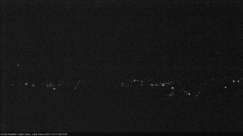 Lake Travis webcam, October 16, 2017 11:30 PM CT