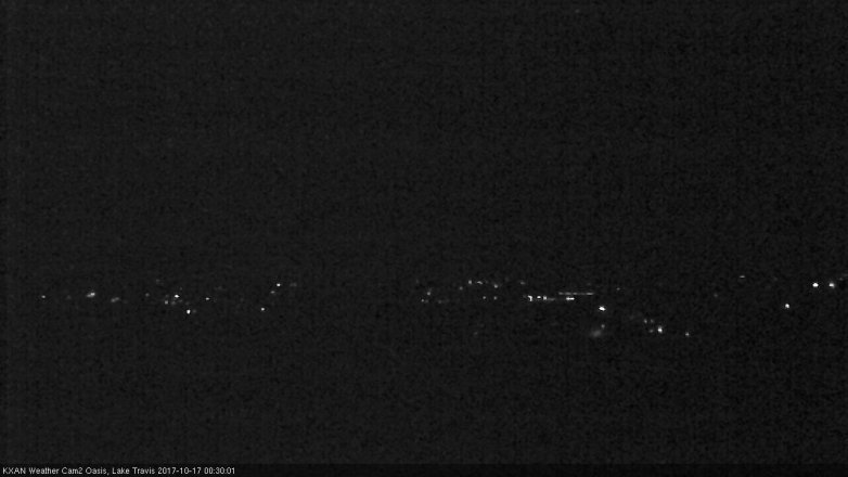 Lake Travis webcam, October 16, 2017 11:40 PM CT