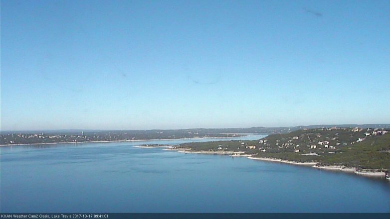 Lake Travis webcam, October 17, 2017 9:00 AM CT