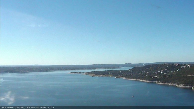 Lake Travis webcam, October 17, 2017 3:20 PM CT
