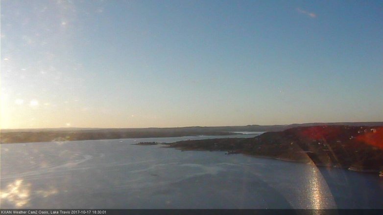 Lake Travis webcam, October 17, 2017 5:35 PM CT