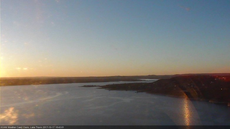 Lake Travis webcam, October 17, 2017 5:55 PM CT