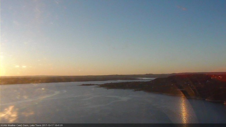 Lake Travis webcam, October 17, 2017 6:00 PM CT