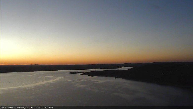 Lake Travis webcam, October 17, 2017 6:15 PM CT