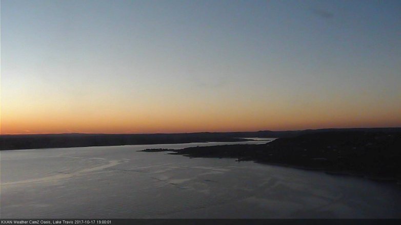 Lake Travis webcam, October 17, 2017 6:25 PM CT